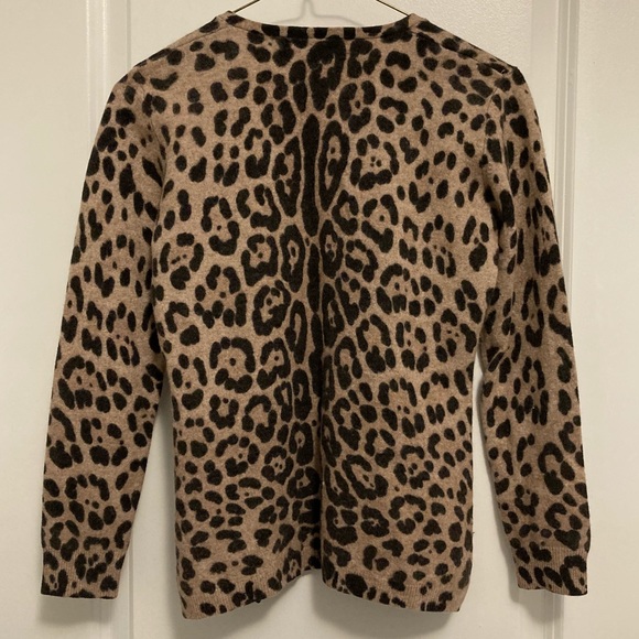 Leopard Print Cashmere Cardigan - Picture 3 of 9